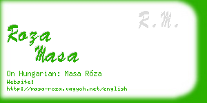roza masa business card