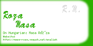 roza masa business card